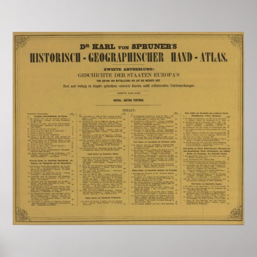 Historischgeographischer Hand Atlas内 ポスター (正面)