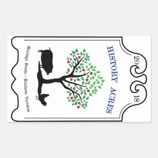 History Acresロゴスタンプ 長方形シール