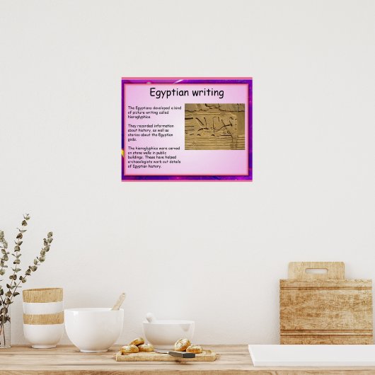 History, Ancient Egypt, Egyptian writing ポスター (キッチン)