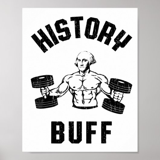 History Buff Funny George Washington Workout , Sma ポスター (正面)