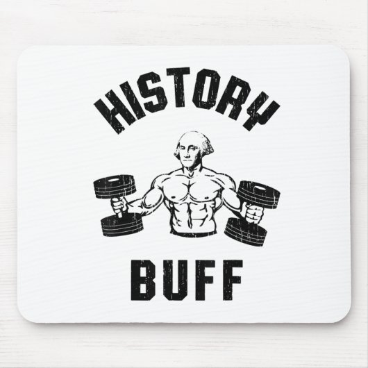 History Buff Funny George Washington Workout , Sma マウスパッド (正面)