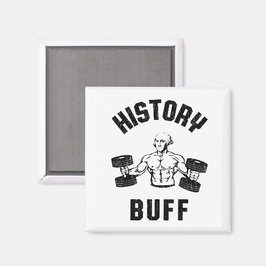 History Buff Funny George Washington Workout , Sma マグネット (正面/裏面)