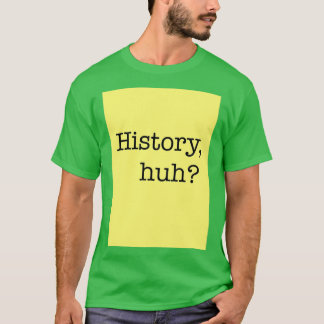 History huh Design Red White and Royal Blue Tシャツ