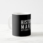 History Makerオプショントレーダー白黒 コーヒーマグカップ (正面左)