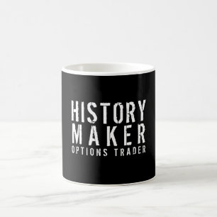 History Makerオプショントレーダー白黒 コーヒーマグカップ