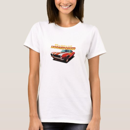 History Meets Horsepower – Retro Muscle Car Tシャツ (正面)