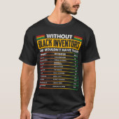 History of Forgotten Black Inventors BHM Tシャツ (正面)