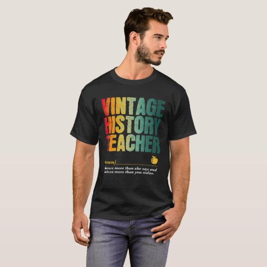 History Teacher Appreciation Week Back to School   Tシャツ (正面フル)