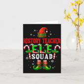 History Teacher Elf Squad Xmas Elf Hat Scute Ss Cu カード (黄色い花)