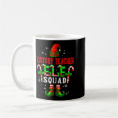 History Teacher Elf Squad Xmas Elf Hat Scute Ss Cu コーヒーマグカップ (左)