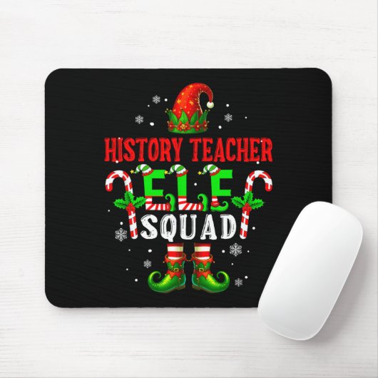 History Teacher Elf Squad Xmas Elf Hat Scute Ss Cu マウスパッド (マウス)