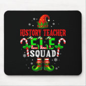 History Teacher Elf Squad Xmas Elf Hat Scute Ss Cu マウスパッド (正面)