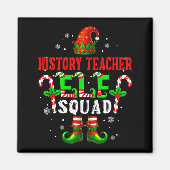 History Teacher Elf Squad Xmas Elf Hat Scute Ss Cu マグネット (正面)