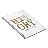 History Teacher Typography Design ノートブック (右側)