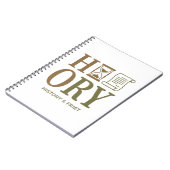 History Teacher Typography Design ノートブック (左側)