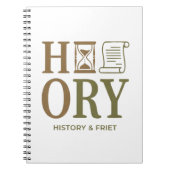 History Teacher Typography Design ノートブック (正面)