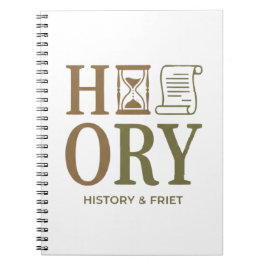 History Teacher Typography Design ノートブック