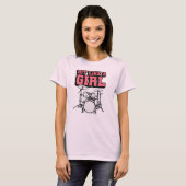 Hit Like a Girl - Funny Drummer Girl Tシャツ (正面フル)