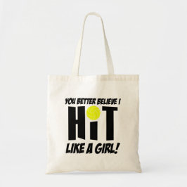 hit like a girl volleyball トートバッグ