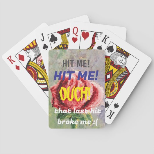 "HIT ME" Black Jack Playing Card トランプ (裏面)