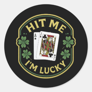 Hit Me I'm Lucky – 聖パトリック祭のブラックジャック ラウンドシール
