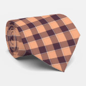 Hit Pink and Livid Brown Plaid Neck Tie ネクタイ (ロール)