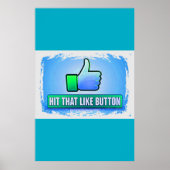 Hit That Like Button Invitations & Announcements ポスター (正面)