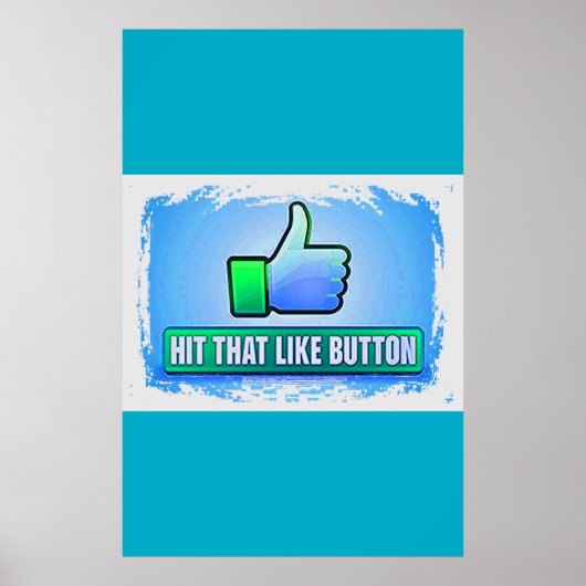 Hit That Like Button Invitations & Announcements ポスター (正面)