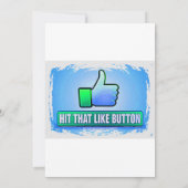 Hit That Like Button Invitations & Announcements 招待状 (裏面)
