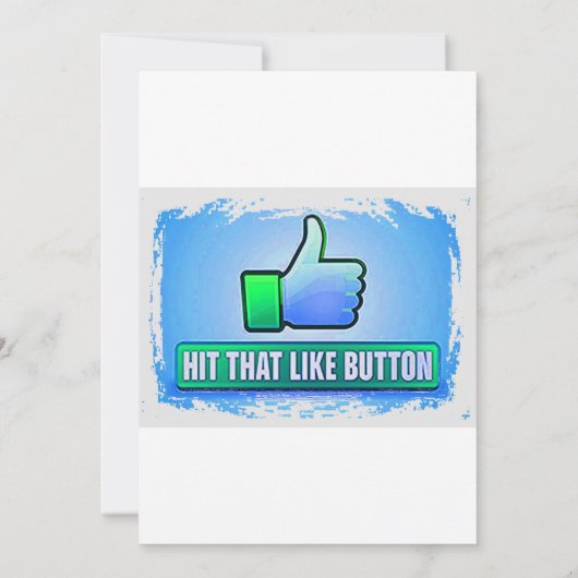 Hit That Like Button Invitations & Announcements 招待状 (裏面)