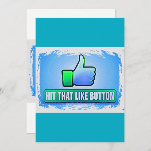 Hit That Like Button Invitations & Announcements 招待状 (正面/裏面)