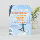Hit the Slopes, Snowboard Boy Birthday 招待状 (スタンド正面)