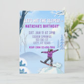 Hit the Slopes, Snowboard Girl Birthday 招待状 (スタンド正面)