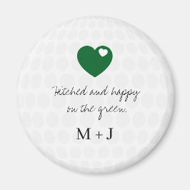 'Hitched and Happy on the Green' Golf Wedding  マグネット