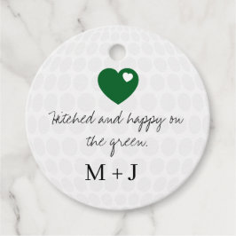'Hitched and Happy on the Green' Wedding Favor  フェイバータグ