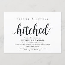 Hitched Bridal Shawer Invitationカードの入手