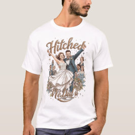 Hitched – We Did It - Wedding T-Shirt Tシャツ