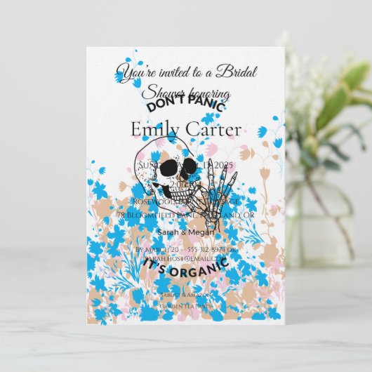 Hitchhiker’s Guide Art | Minimalist Cult Classic 招待状 (スタンド正面)