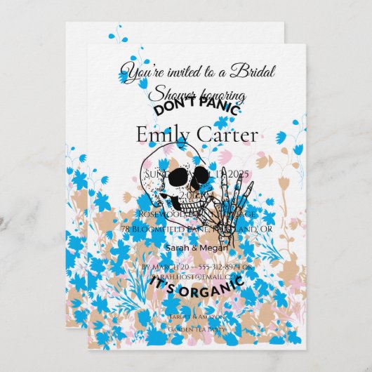 Hitchhiker’s Guide Art | Minimalist Cult Classic 招待状 (正面/裏面)