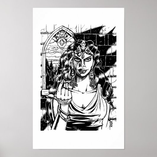 "Hither" -来イラストレーションby Tracy Lesch ポスター (正面)