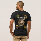 Hither Skull & Flowers Tee – Gothic Floral Art  Tシャツ (裏面フル)