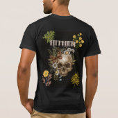 Hither Skull & Flowers Tee – Gothic Floral Art  Tシャツ (裏面)