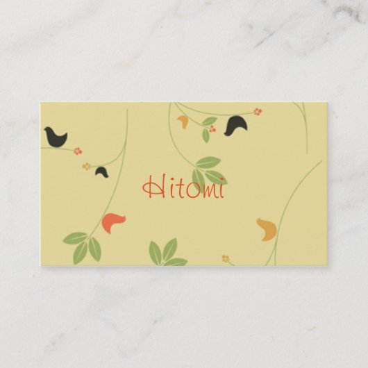 hitomi iwasaki 岩崎仁美 名刺 (正面)