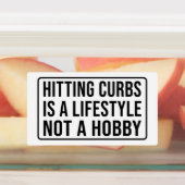 Hitting curbs is a lifestyle not a hobby Rectangu ラベル (貼付)