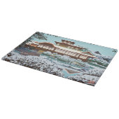 Hiunkakuの寺院の日本の冬の景色の雪 カッティングボード (角)