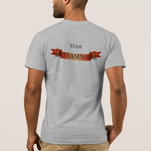 HIVのエイズの歩行のためのカスタムなチームテンプレート Tシャツ (裏面)