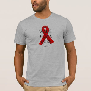 HIVのエイズの歩行のためのカスタムなチームテンプレート Tシャツ