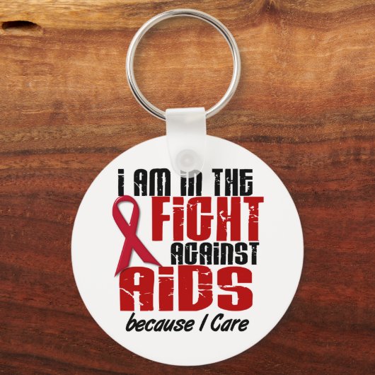 HIVのエイズ対策1 気にI キーホルダー (正面)