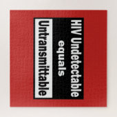 HIVの検出不可能はHIVの送信不能に等しい ジグソーパズル (横)