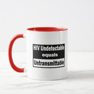 HIVの検出不可能はHIVの送信不能に等しい マグカップ
